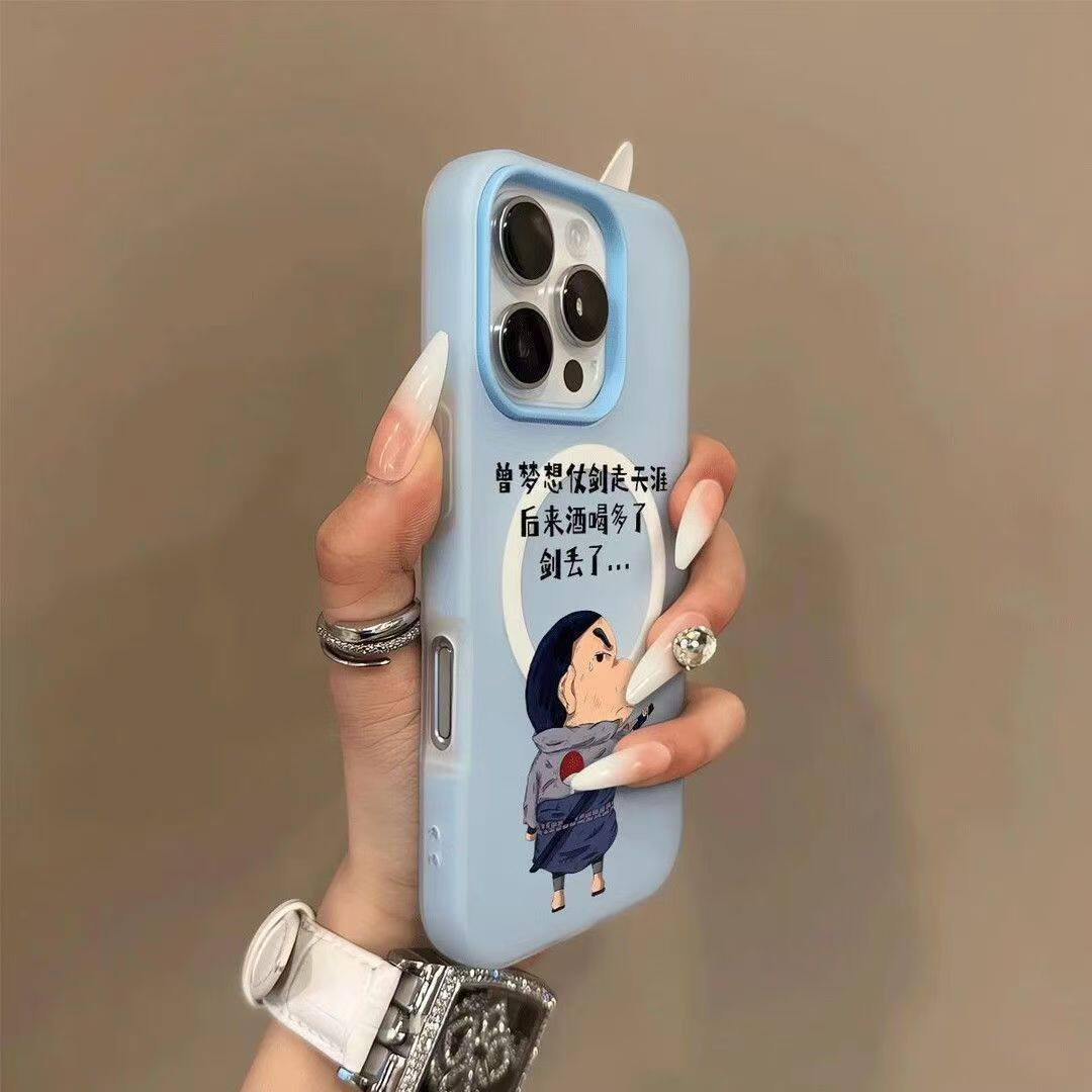 侠客小新适用苹果17Promax手机壳IPHONE16pro11/12/13/14/15华为pura70+mate60小红米k50findx8果冻磁吸套