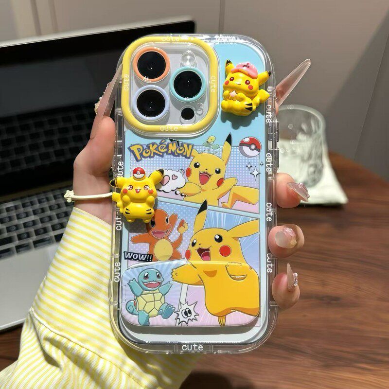 立体皮卡丘适用苹果17PRO手机壳IPHONE15promax14plus13华为mate60pura70荣耀400magic7奶油羽纱nova12ultra