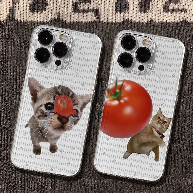 丢番茄猫咪适用华为nova15手机壳hi NOVA9PRO透明14/13/12/11ultra卡通可爱10/9/8/7/6se简约5i情侣猫猫4e套3