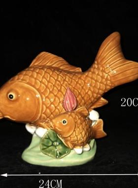 鱼缸陶瓷金鱼出水口招财鲤鱼锦鲤摆件家居流水假山喷泉喷水池庭院