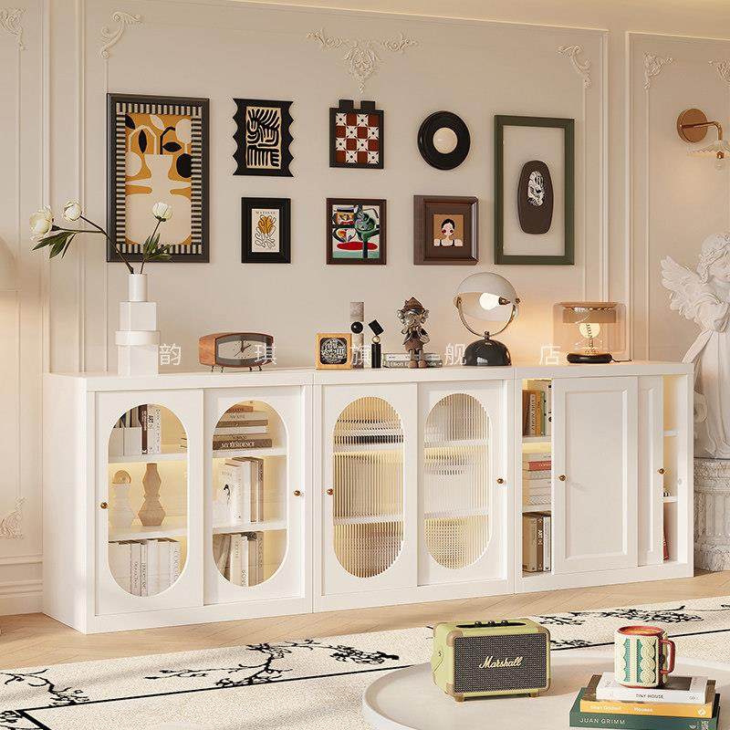简约移门书柜矮柜组合储物收纳柜自由组合客厅书架一体靠墙置物架,住宅家具,单个书柜,淘宝优惠券,粉丝福利购,淘宝优惠卷