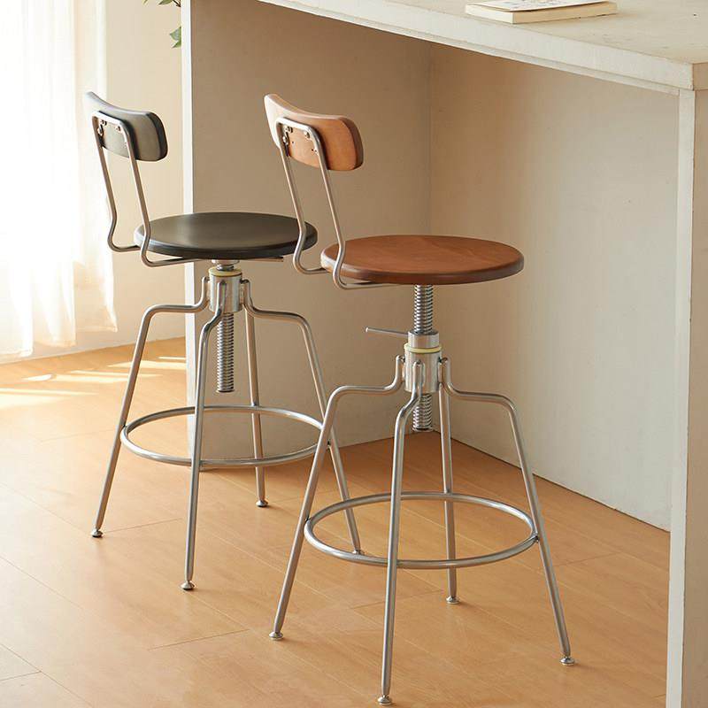 吧台椅覆古轻奢家用靠背高脚凳吧椅酒吧咖啡厅可升降高脚椅吧台凳,住宅家具,家用高脚椅,淘宝优惠券,粉丝福利购,淘宝优惠卷