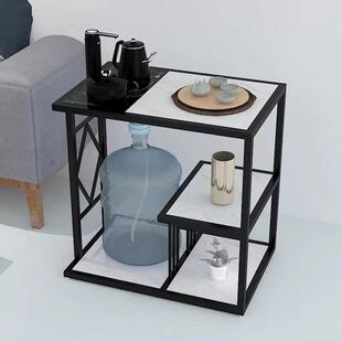 轻奢岩板茶水柜客厅沙发边角小茶几可放水桶置物烧水台茶边桌边柜