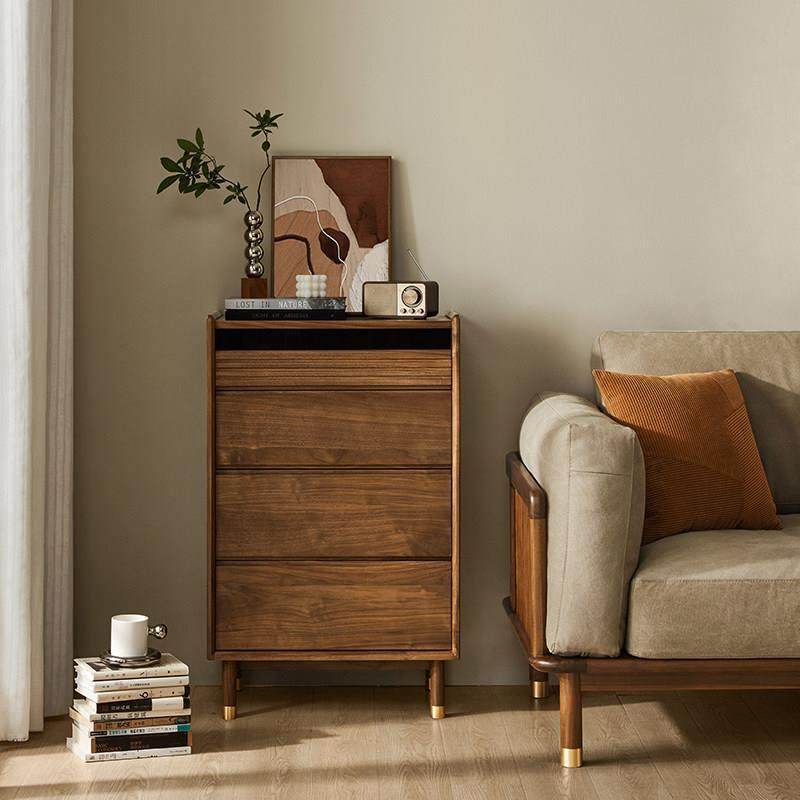 留意北欧实木斗柜卧室客餐厅家用收纳储物柜黑胡桃木沙发抽屉边柜,住宅家具,斗柜,淘宝优惠券,粉丝福利购,淘宝优惠卷