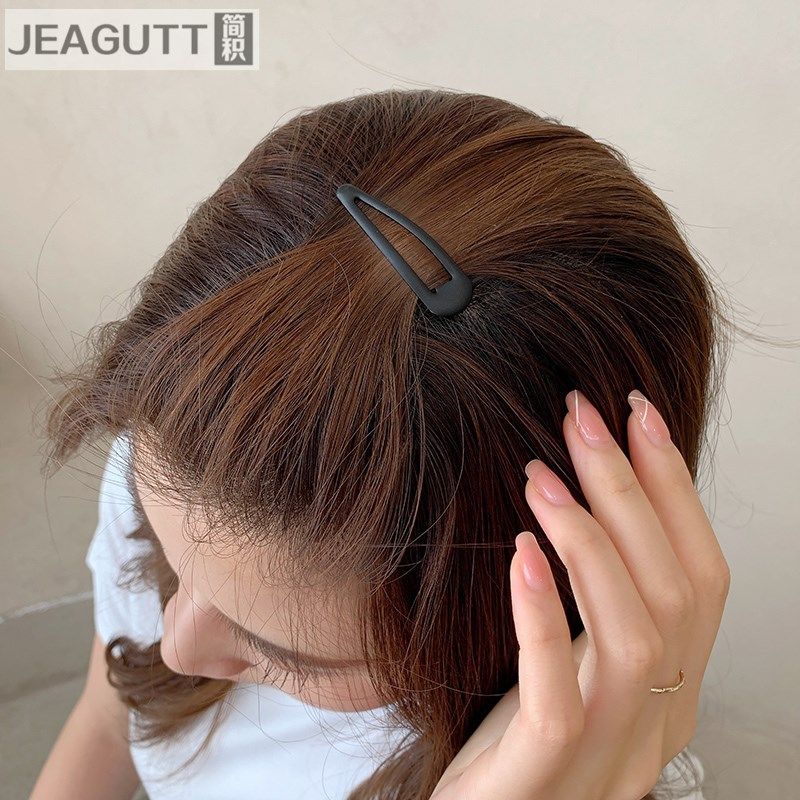发夹黑色一字夹公主夏季刘海前额侧边发卡碎发隐形边夹女头顶卡子