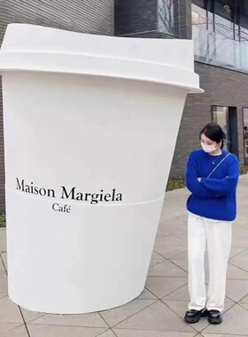 网红奶茶杯咖啡杯模型o玻璃钢雕塑咖啡店门口店铺装饰落地大型摆