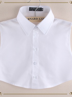 假领子男百搭衬衫假领男士蓝色纯棉衬衣领秋冬季工作制服装饰毛衣