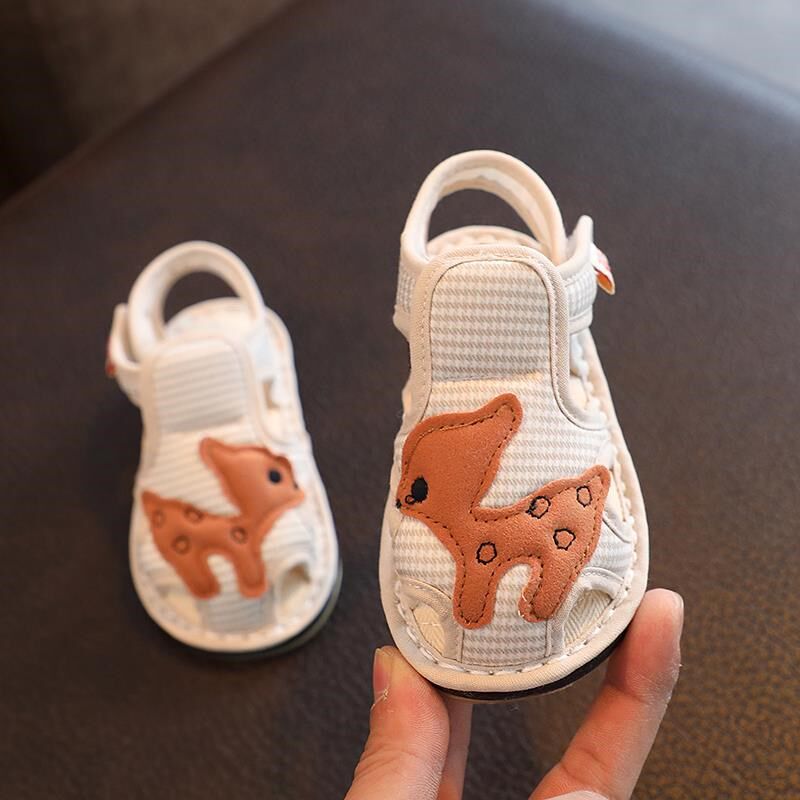 宝宝布鞋夏季1一2岁3室内地板鞋婴儿软底男4家居鞋小童鞋学步凉鞋