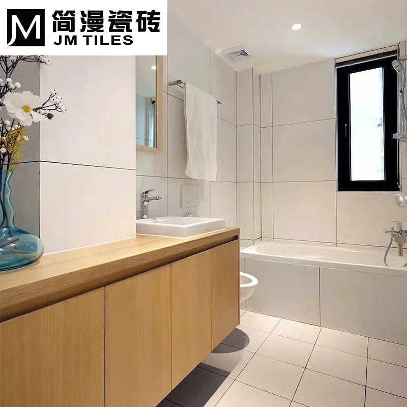 新款纯色纯白米黄浅灰棕咖色哑光瓷砖厨房卫生间地砖客厅800x800