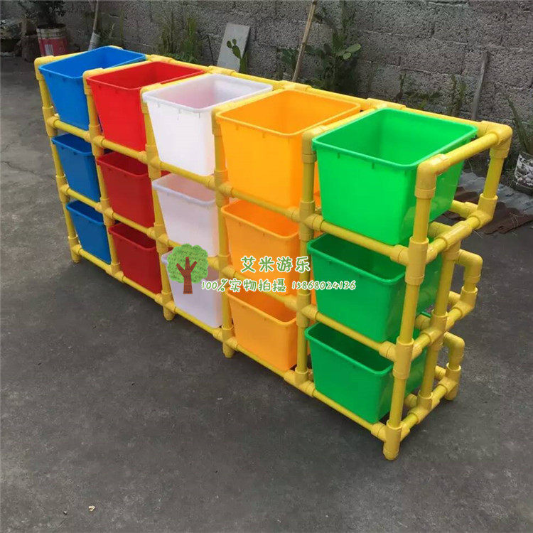 新款包邮儿童百变管道收纳架幼儿园E室内外积木玩具架子送玩具盒