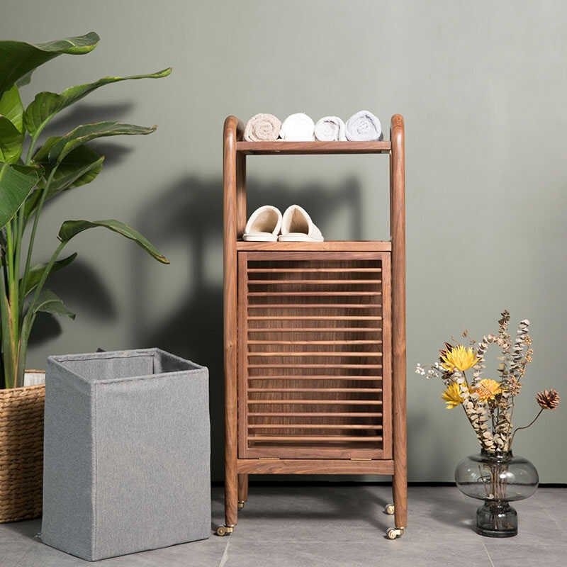 妙梵北美黑胡桃木脏衣架浴室洗衣篮脏衣篓简约卧室大号脏衣篮,住宅家具,角几/边几,淘宝优惠券,粉丝福利购,淘宝优惠卷