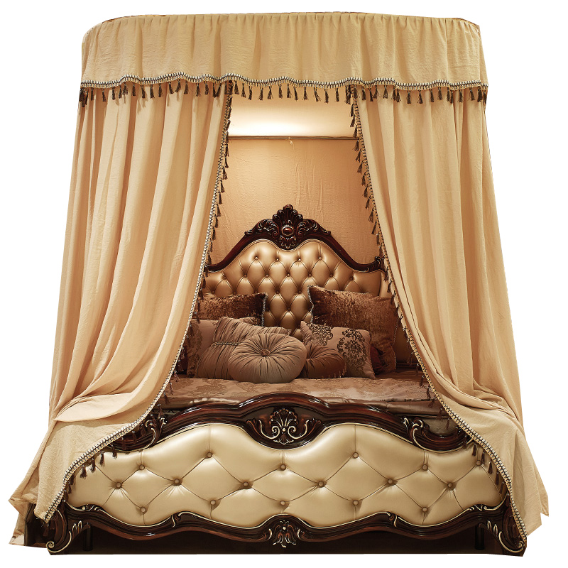 导轨u型遮光布蚊帐加粗轨道加厚防尘顶挡风保暖1.8m2米床幔床帘