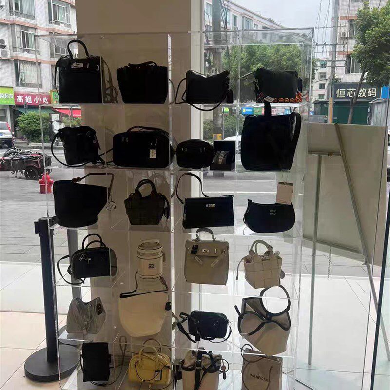 亚克力鞋架服饰陈列柜透明架展示柜包包架子店铺专用货架置物货架