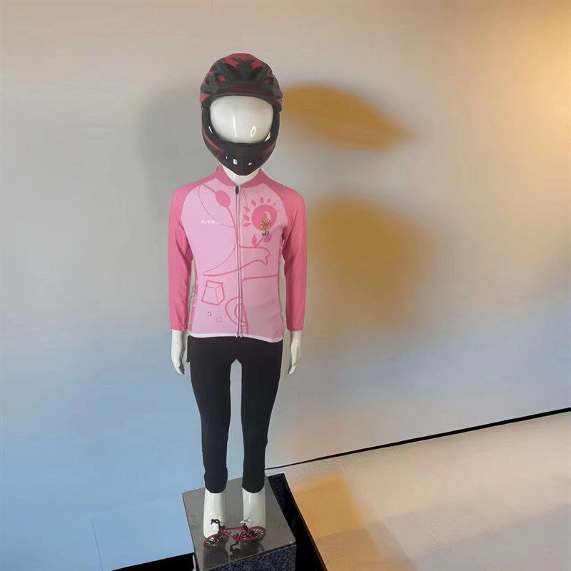 骑行服儿童长袖套装男女亲子装平衡车自行车秋冬抓绒保暖赛车服