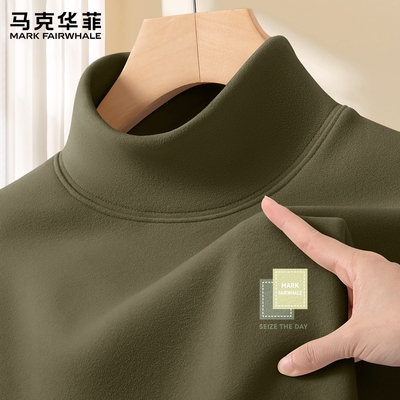 马克华菲半高领打底衫男款冬季