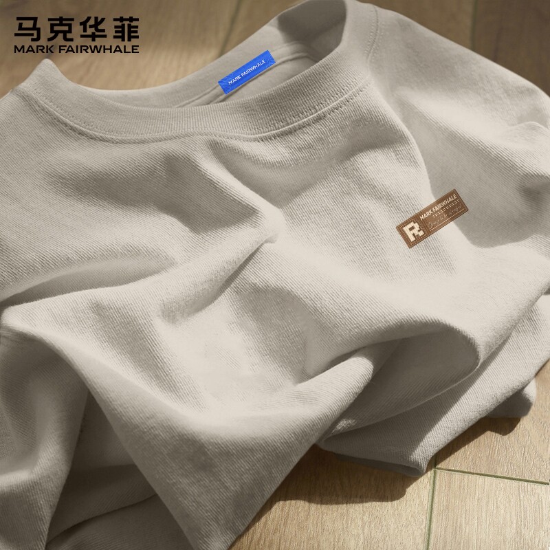 马克华菲长袖t恤男秋季2026新款纯棉美式重磅体恤衫男款打底衫潮X