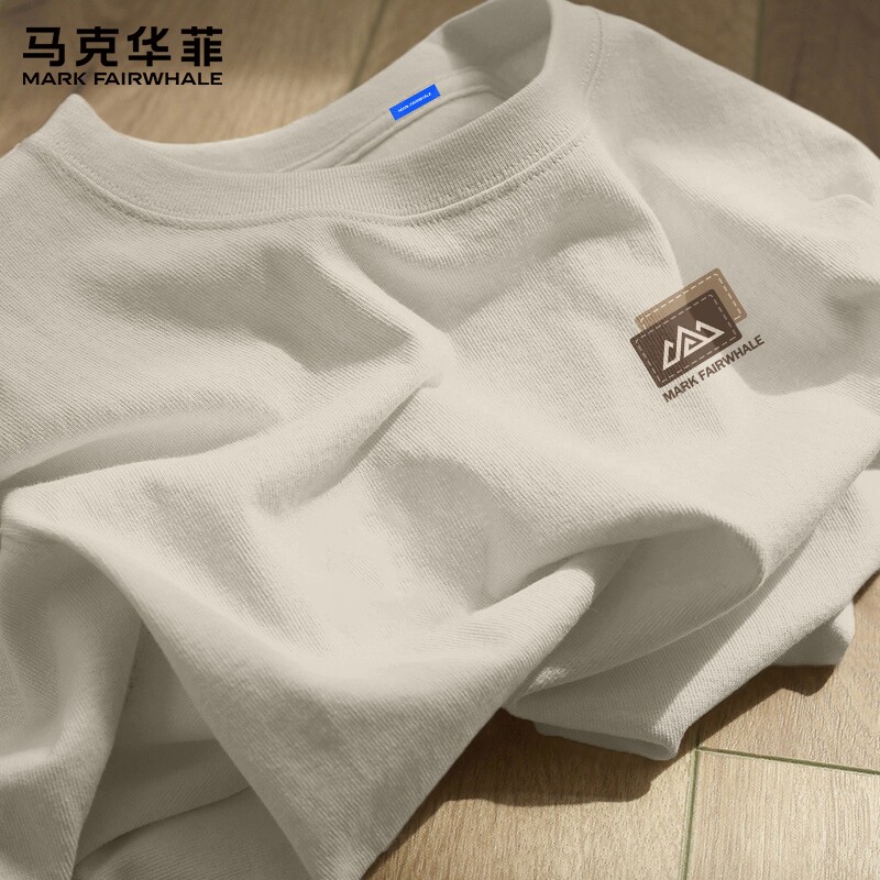 马克华菲短袖t恤男款半袖夏季重磅纯棉上衣青少年宽松体男士衣服X