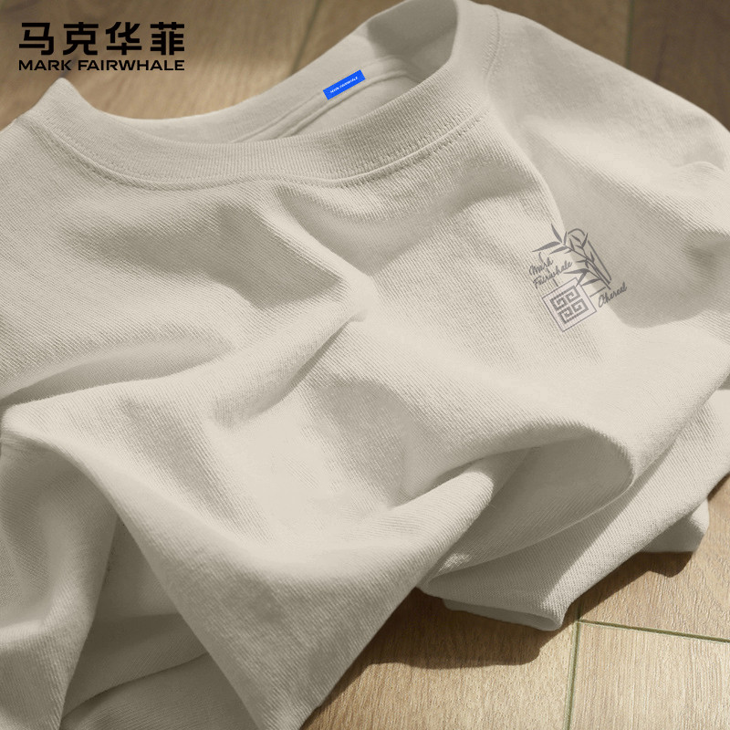 马克华菲t恤男纯棉夏季2026新款半袖男款美式运动情侣款男士短袖X
