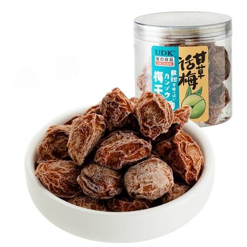UDK优之良品罐装凉果甘草话梅梅条乌梅山楂陈皮即食休闲办公零食