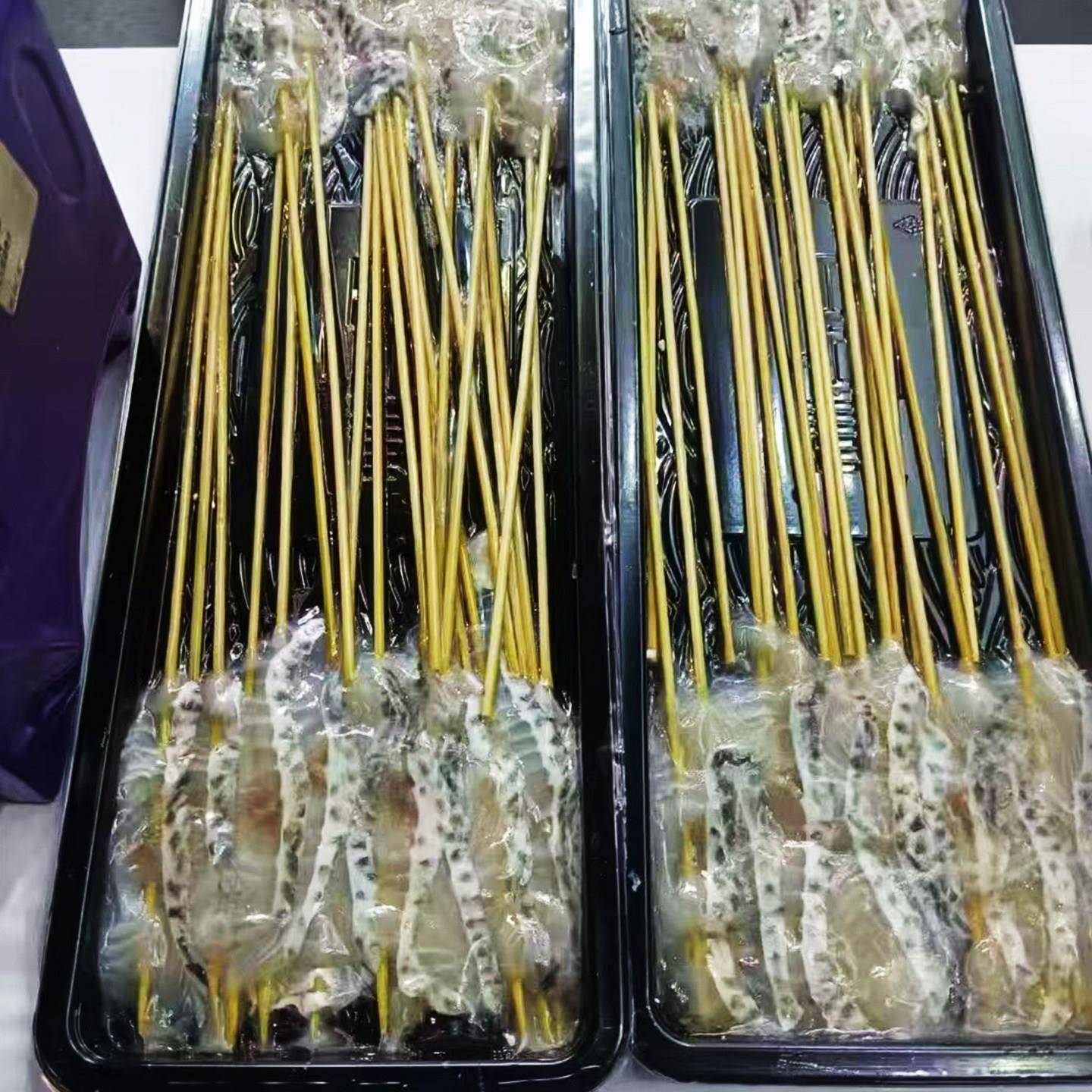 新品百香顺脆鱼烧商用脆脆鱼片串长签日式烧鸟鱼肉串烧烤旋转火锅