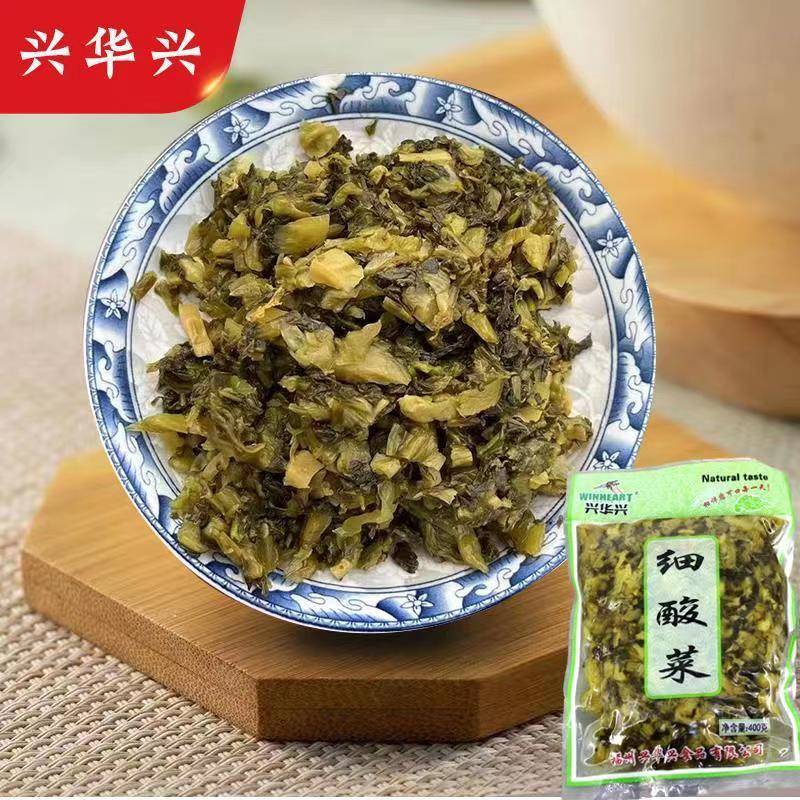 兴华兴老坛鱼细酸菜 咸菜 酸芥菜鱼调料福州下饭菜袋装400g*4包邮