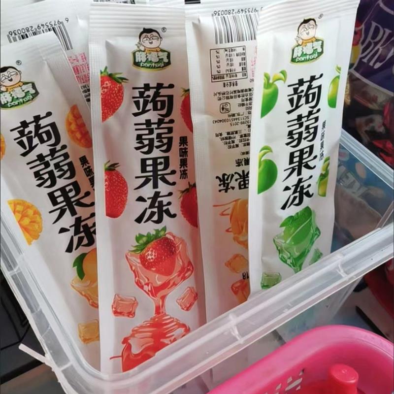 长条蒟蒻果板果冻片0脂肪即食果冻条形儿童小卖部休闲小零食