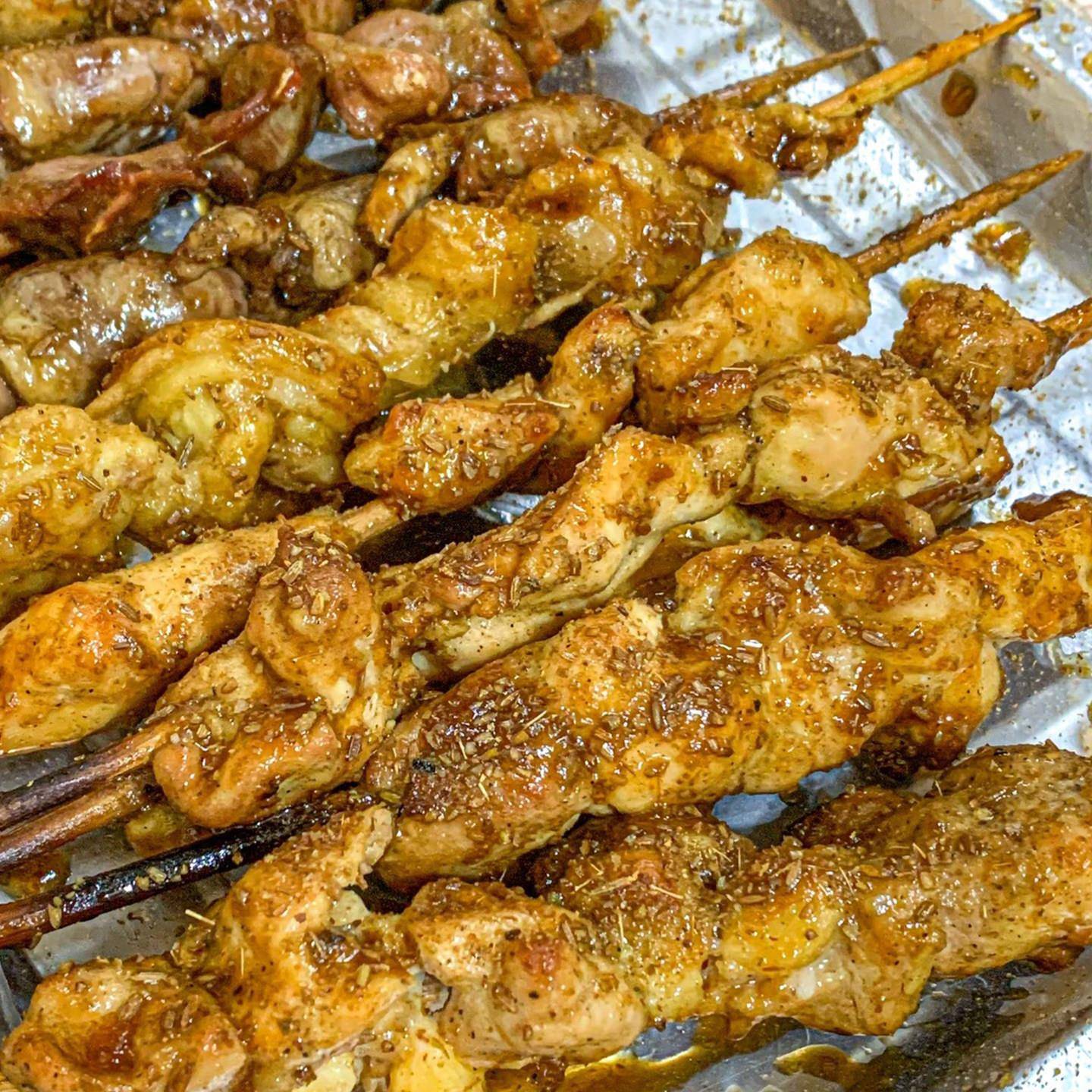 新品黄油鸡肉串商用冷冻半成品油炸小吃铁板烧烤食材鸡腿肉串烤肉