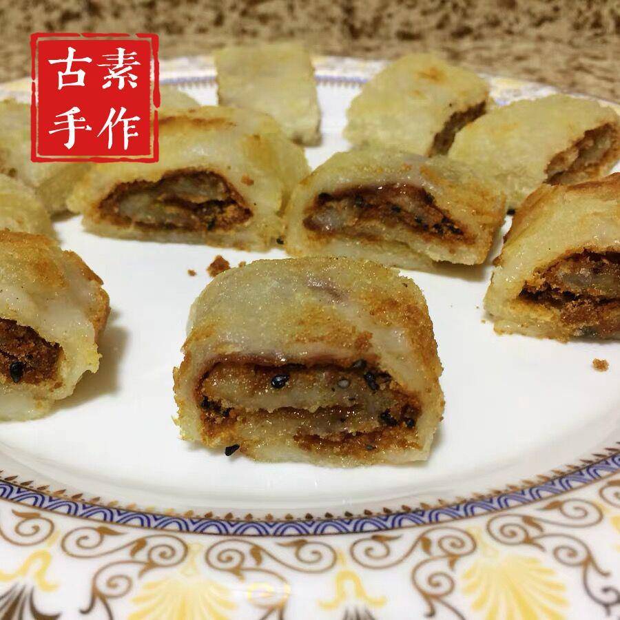 包邮台州特产手工糯米薄糍粑 酒店专用红糖麻糍3斤红糖糍粑送馅料