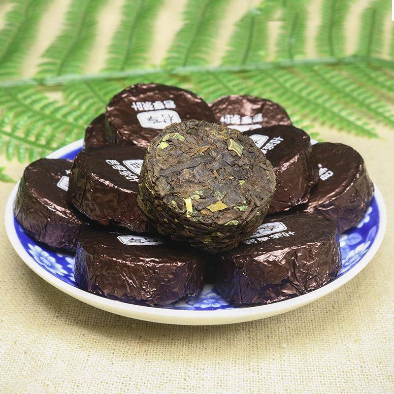 云南普洱250g糯米香普洱茶小沱茶饼云南熟茶小坨小粒装糯香黑茶叶