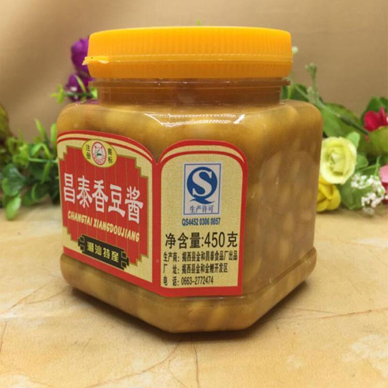 昌泰香豆酱炒菜蒸鱼烹调辣味豆瓣酱450g普宁豆酱黄豆蘸酱