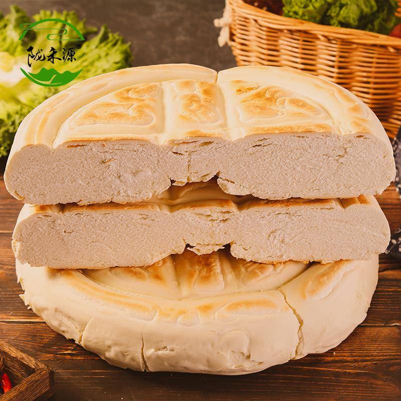 新品陇禾源平凉锅盔甘肃特产饼子手工大饼烙饼陕西馍干粮烧饼美食