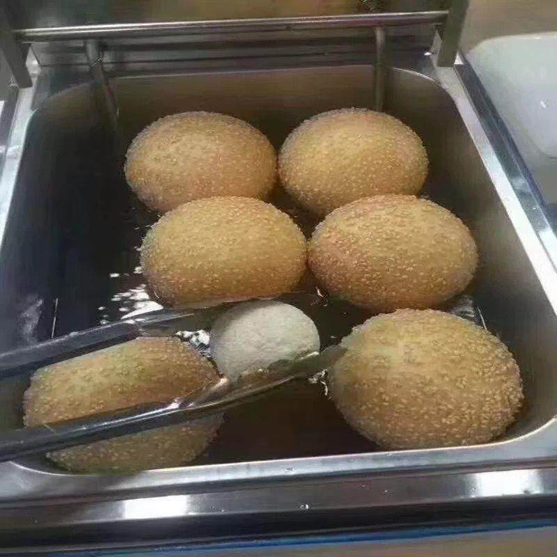 新品早餐空心大麻球160个商用油炸早餐店摆摊麻团小吃整箱商用批