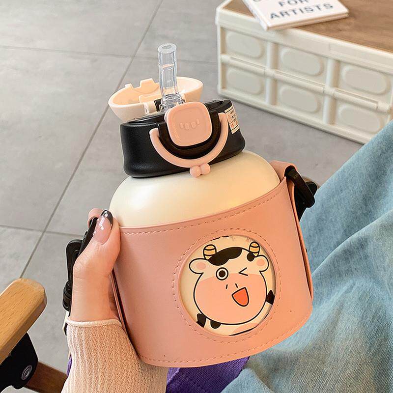 推荐可爱316保温杯女生超萌高颜值大肚杯女款学生水杯带吸管便携