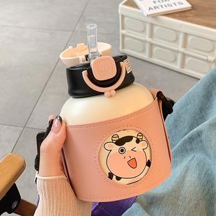 推荐可爱316保温杯女生超萌高颜值大肚杯女款学生水杯带吸管便携