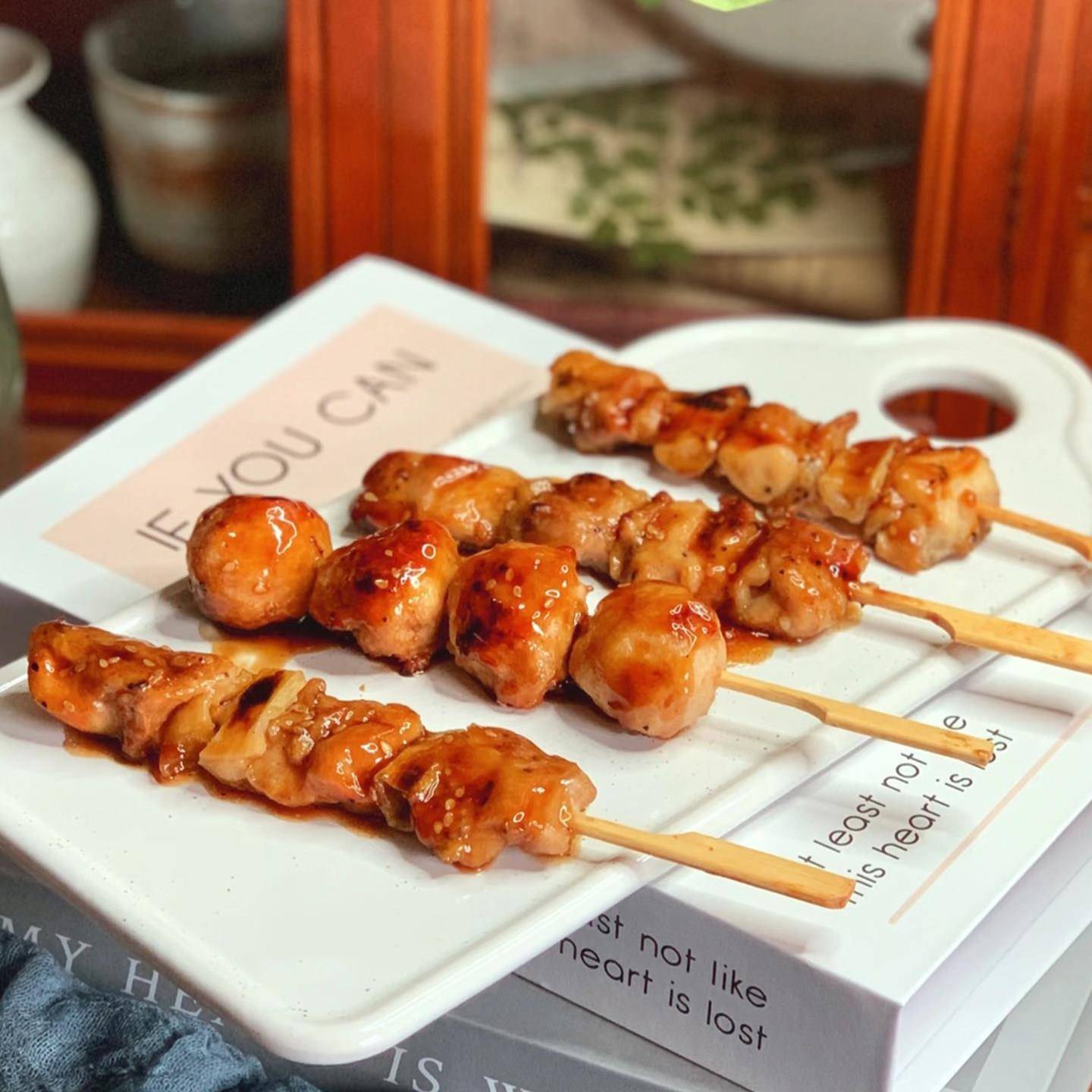 新品黄油鸡肉串日式烧鸟商用半成品烧烤油炸食材冻鸡腿肉串居酒屋