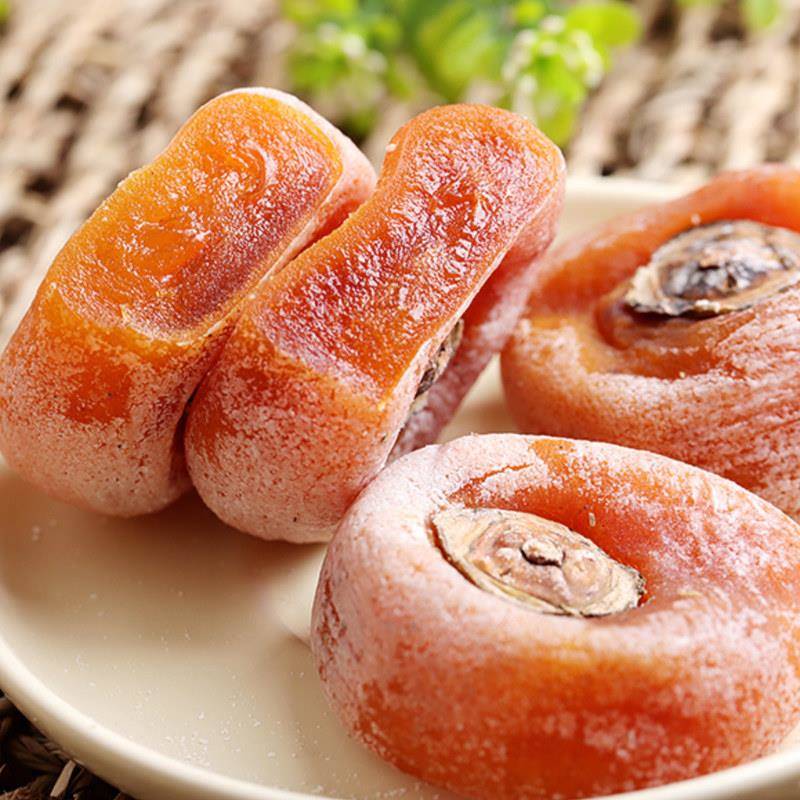 圆柿饼一箱5斤农家自制柿子饼糖霜降柿饼广西桂林流心圆柿饼5斤