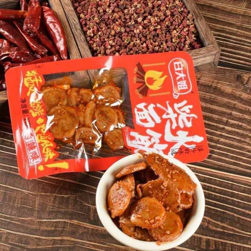 白大姐烤面 面筋片香辣藤椒面 面筋圈辣条休闲 网红素零食品小吃