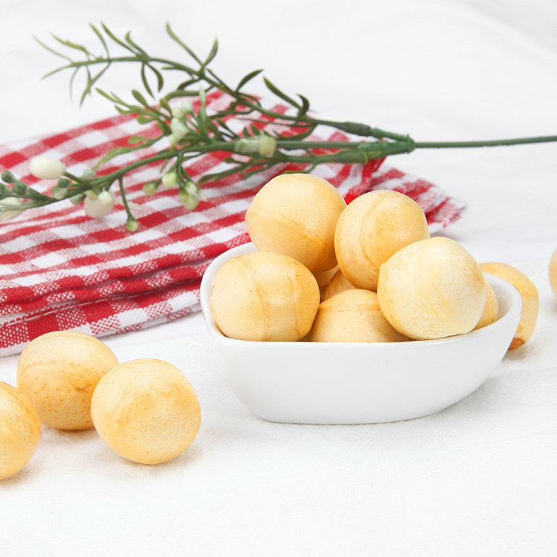 自然派水泡饼干200gx2袋装童年休闲零食日式牛奶圆形点心膨化糕点