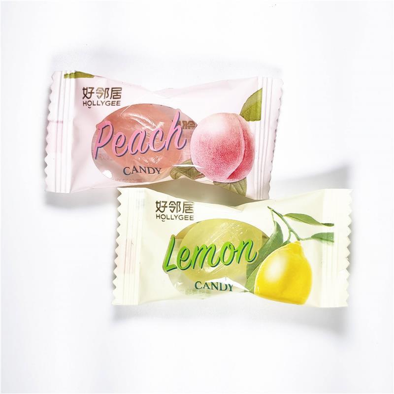 好邻居水果季网红白桃柠檬糖硬糖水果糖散装休闲零食结婚庆喜糖果