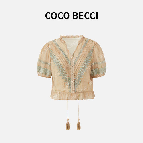 【异域风情】COCO BECCI设计感时尚印花上衣YT24YSU420001