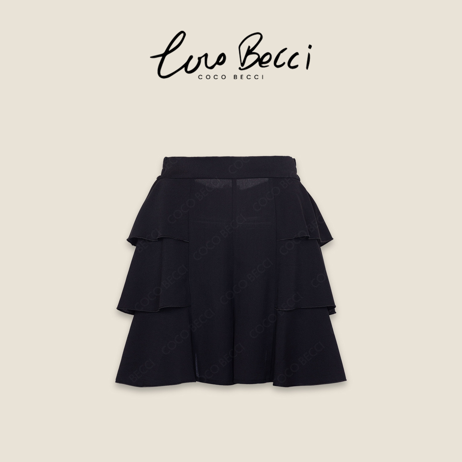 COCO BECCI【千金裙裤】高腰双层荷叶边气质显瘦百搭裙裤女夏季