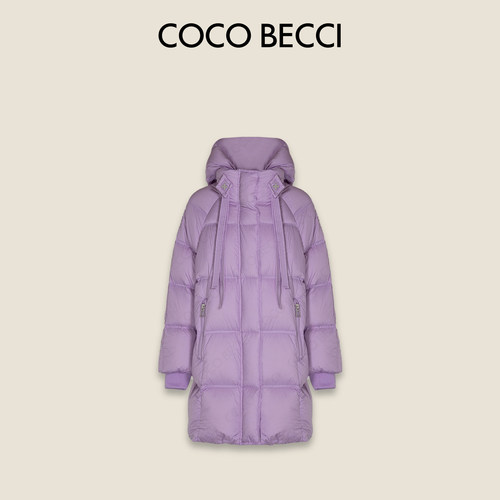 COCO BECCI【云朵鹅】90白鹅保暖宽松中长款羽绒外套CFLJC301002