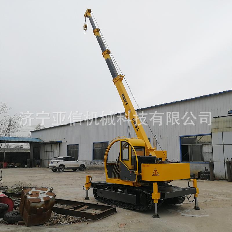 伸缩臂履带吊车6吨油电两用履带起重机全地形钢制链滚式吊车