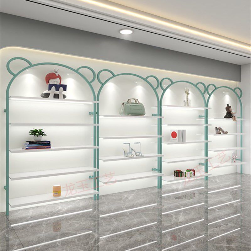 鞋店鞋架b展示架童鞋店货架商场带灯货柜开店用的货架落店铺架子