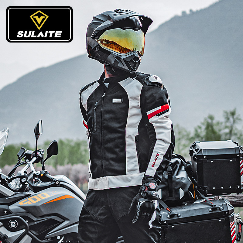 速莱特骑行服夏季摩托车防水防摔四季赛车服男女透气防护机车套装