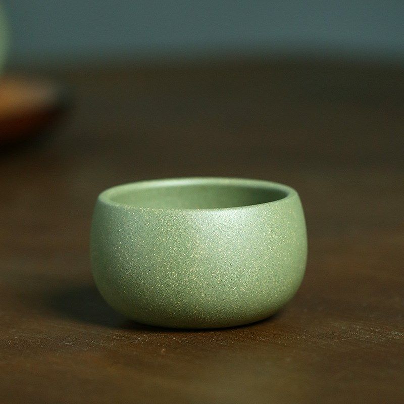 宜兴大容量豆g青公道杯紫砂茶海分茶器手工茶漏豆青砂杯配件