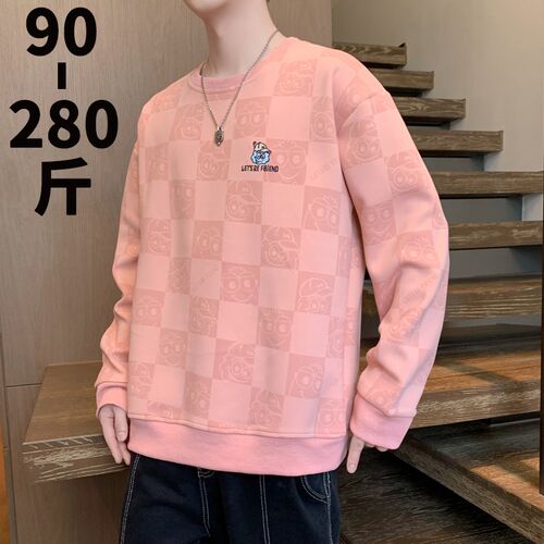 YPY111111粉色男士T恤长袖春秋款