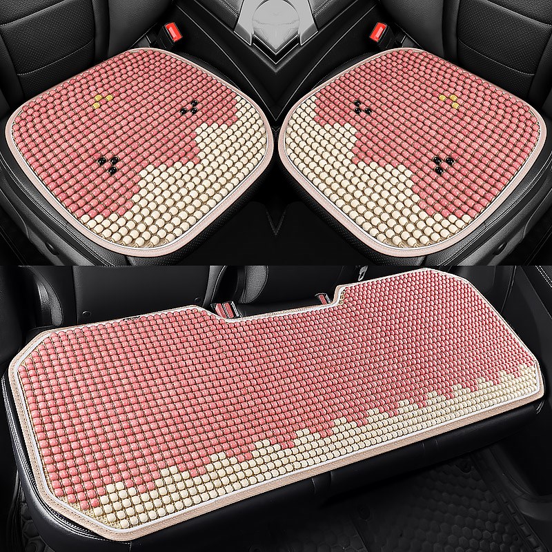 汽车坐垫单片主驾驶夏季座垫木珠通风凉垫三件套后排车垫女士新款