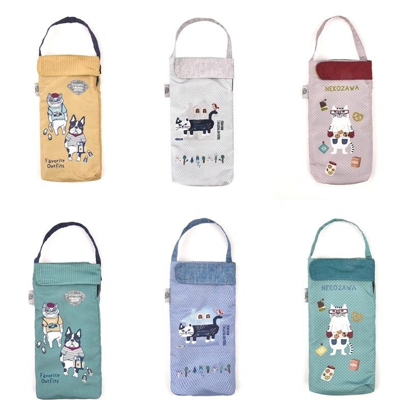 内吸水绒布伞套杯套 猫咪法斗图案手拎保温杯三折雨伞收纳袋,居家日用,伞套/伞筒/伞包,淘宝优惠券,粉丝福利购,淘宝优惠卷