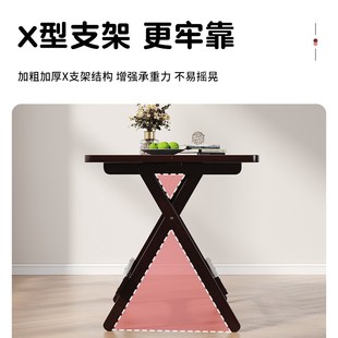小方桌 可折叠桌子餐桌家用小户型吃饭桌子四方桌摆摊折叠桌便携式